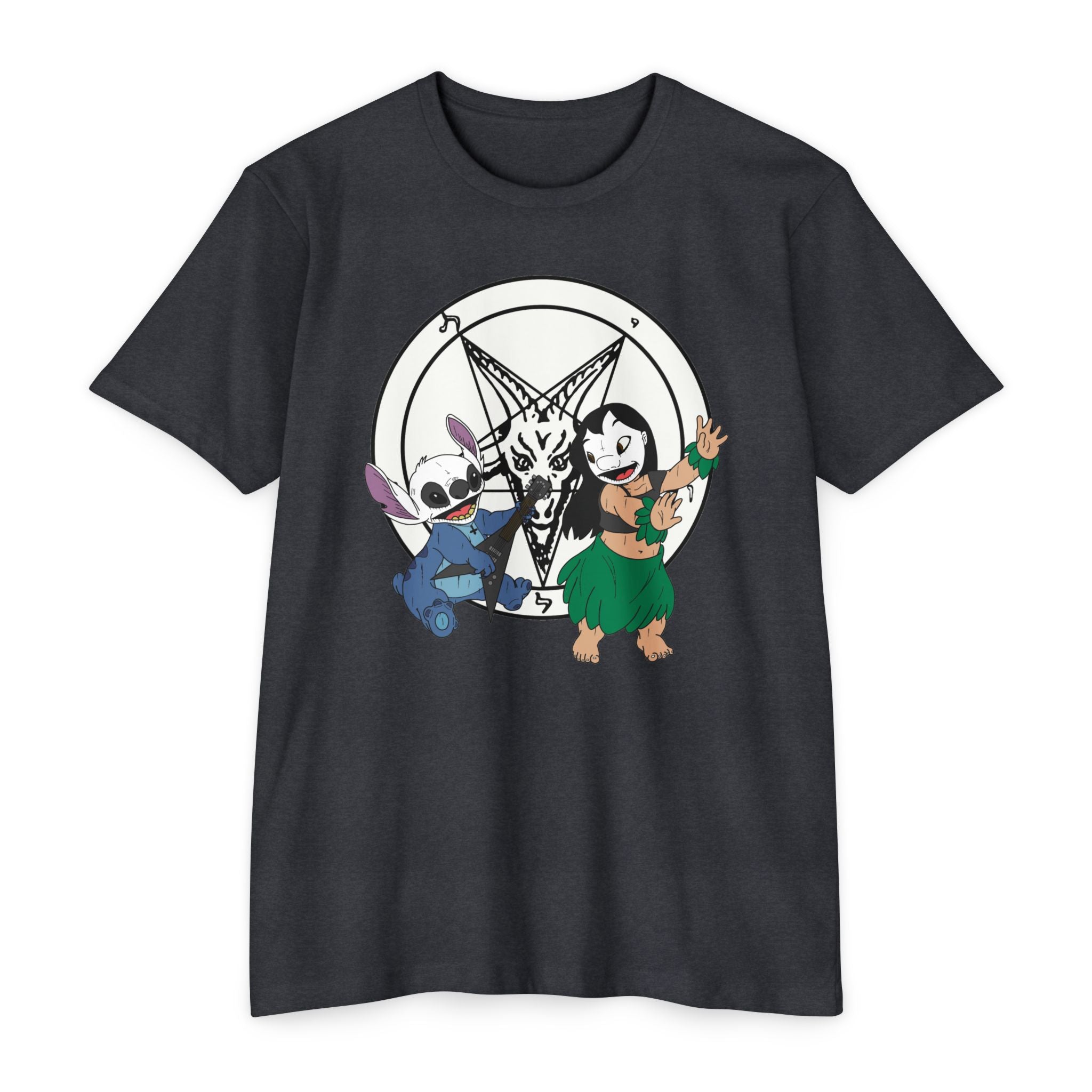 Black Metal Lilo and Stitch Tee