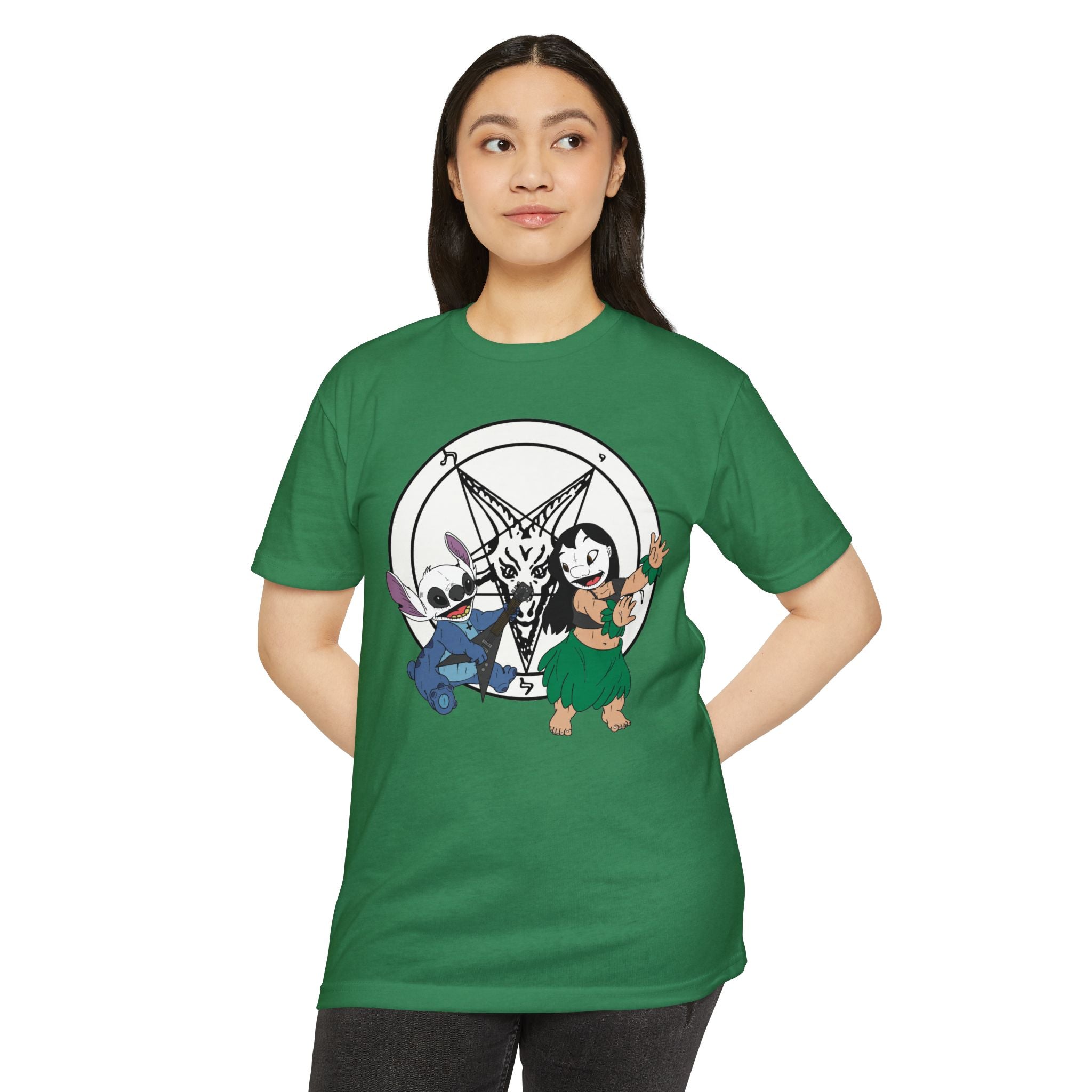 Black Metal Lilo and Stitch Tee