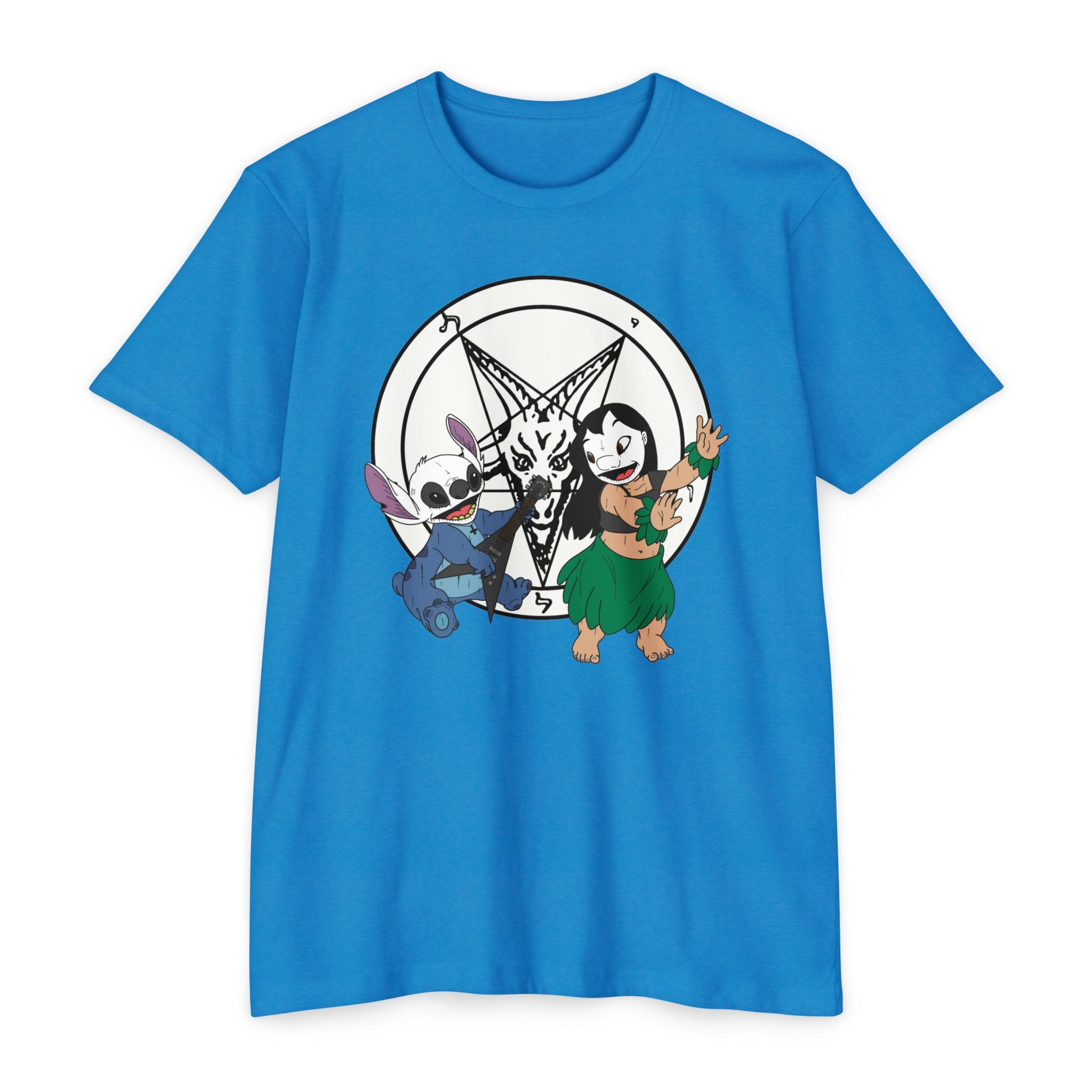 Black Metal Lilo and Stitch Tee