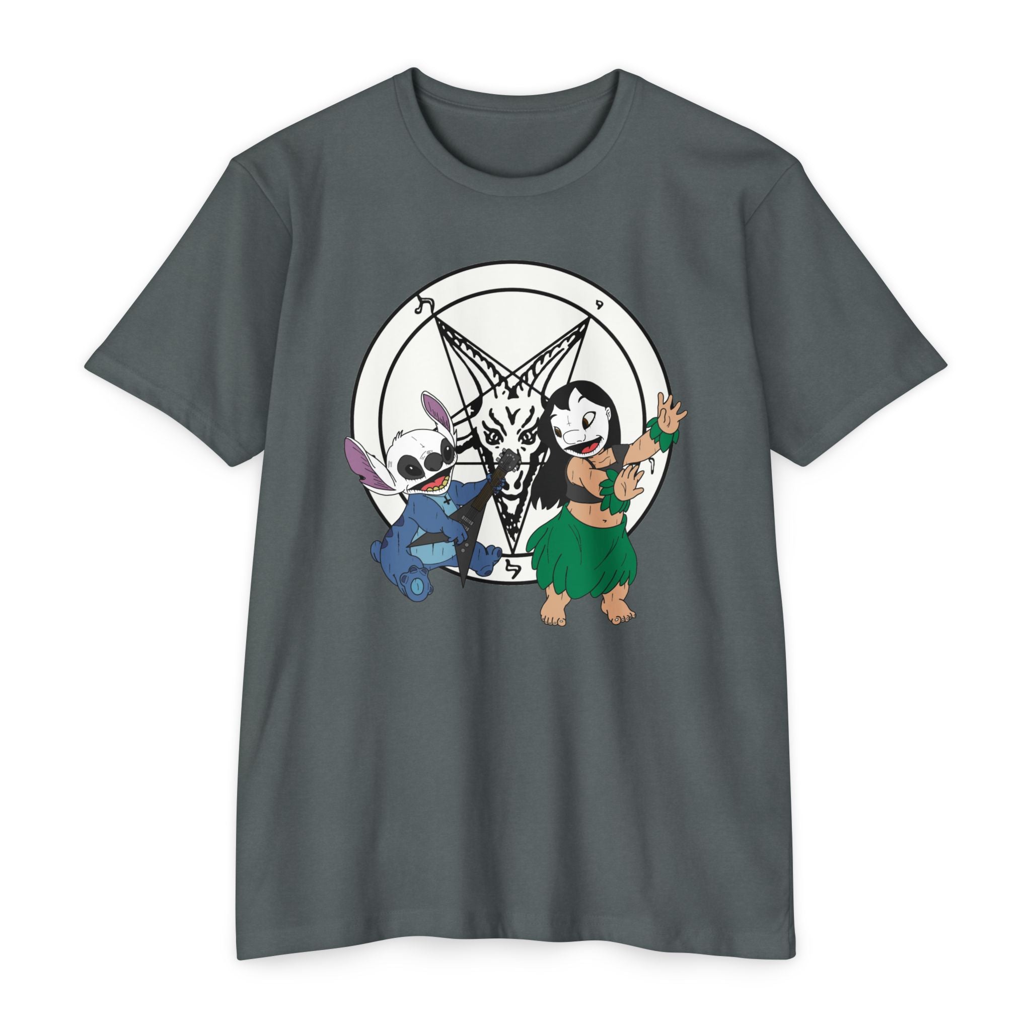 Black Metal Lilo and Stitch Tee