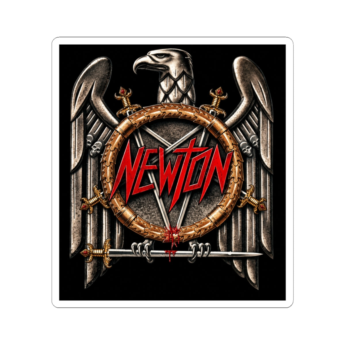 Shootin Newton Slayer Eagle Emblem Sticker