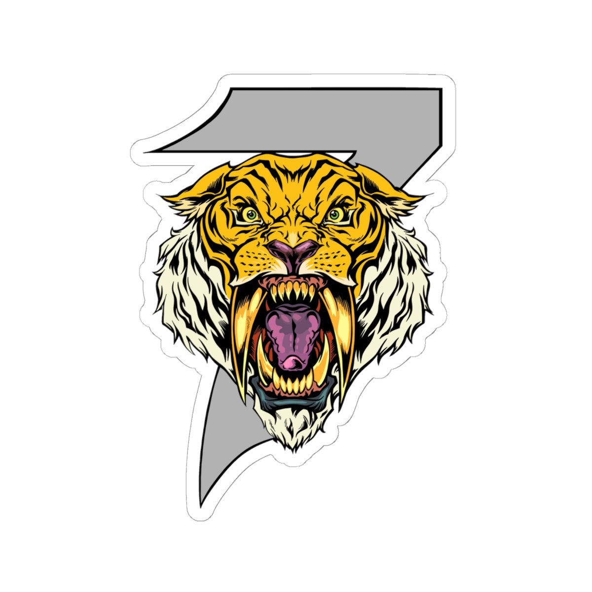 Wilshire Division Sabertooth Logo Sticker