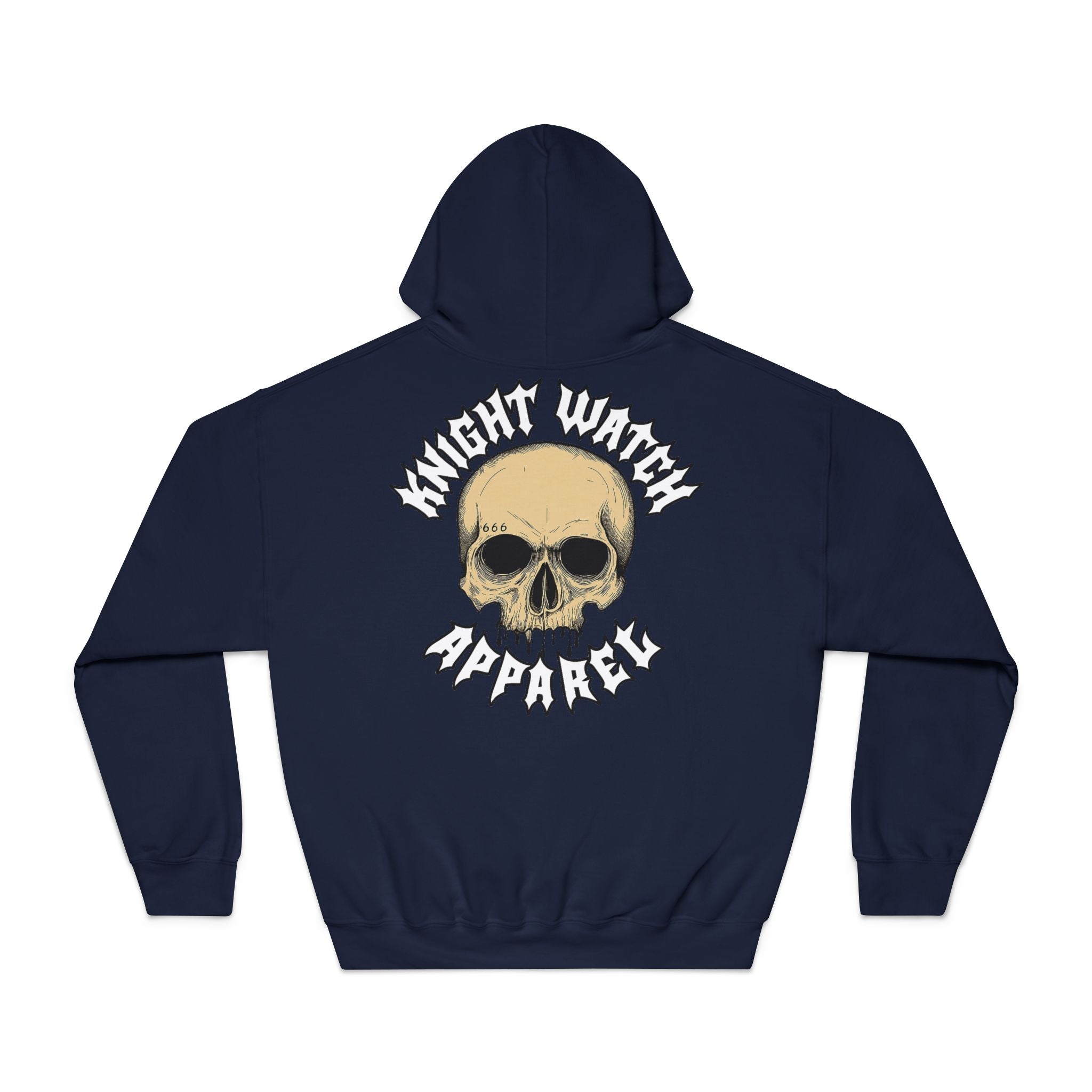 Knight Watch Apparel White Font Logo Hoodie