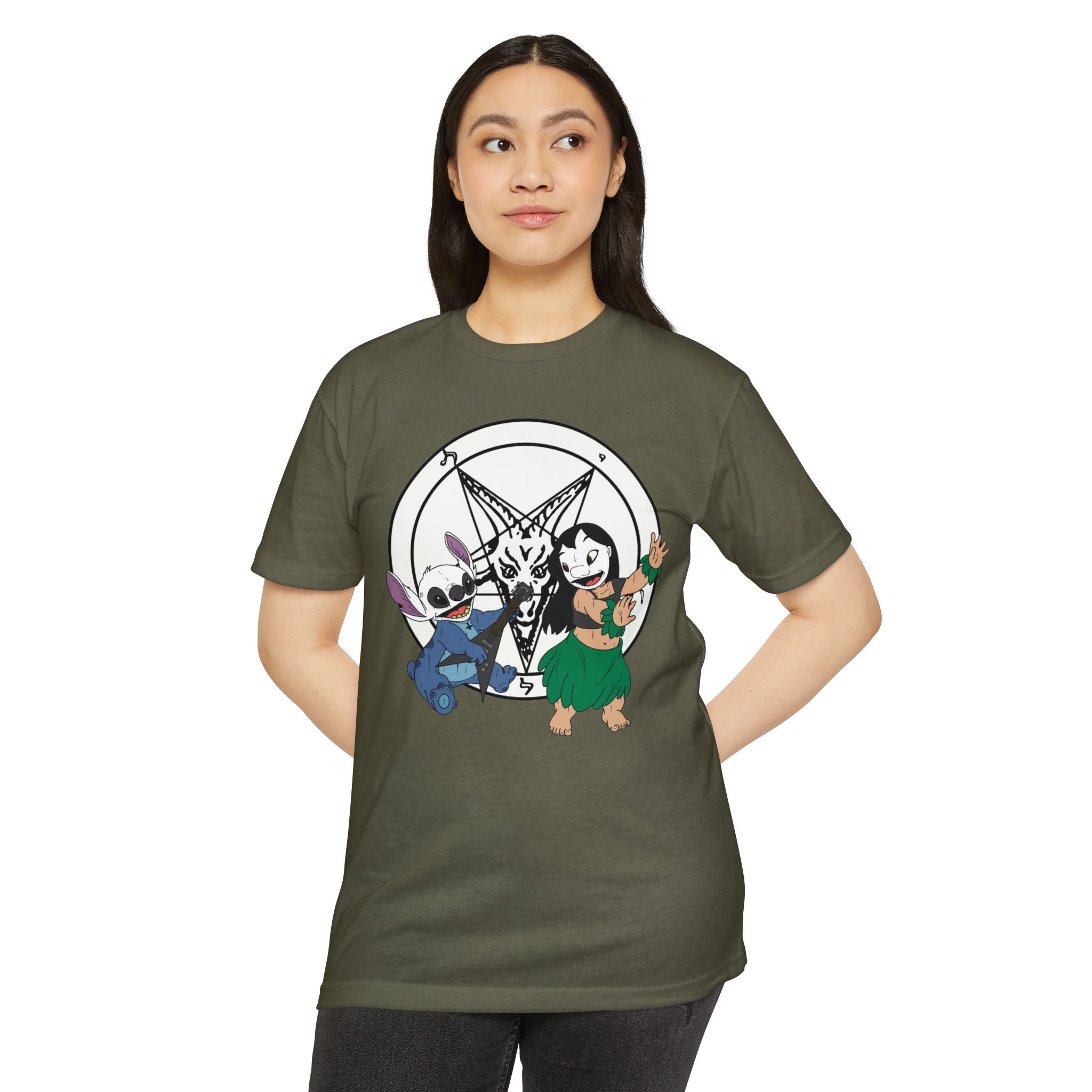 Black Metal Lilo and Stitch Tee