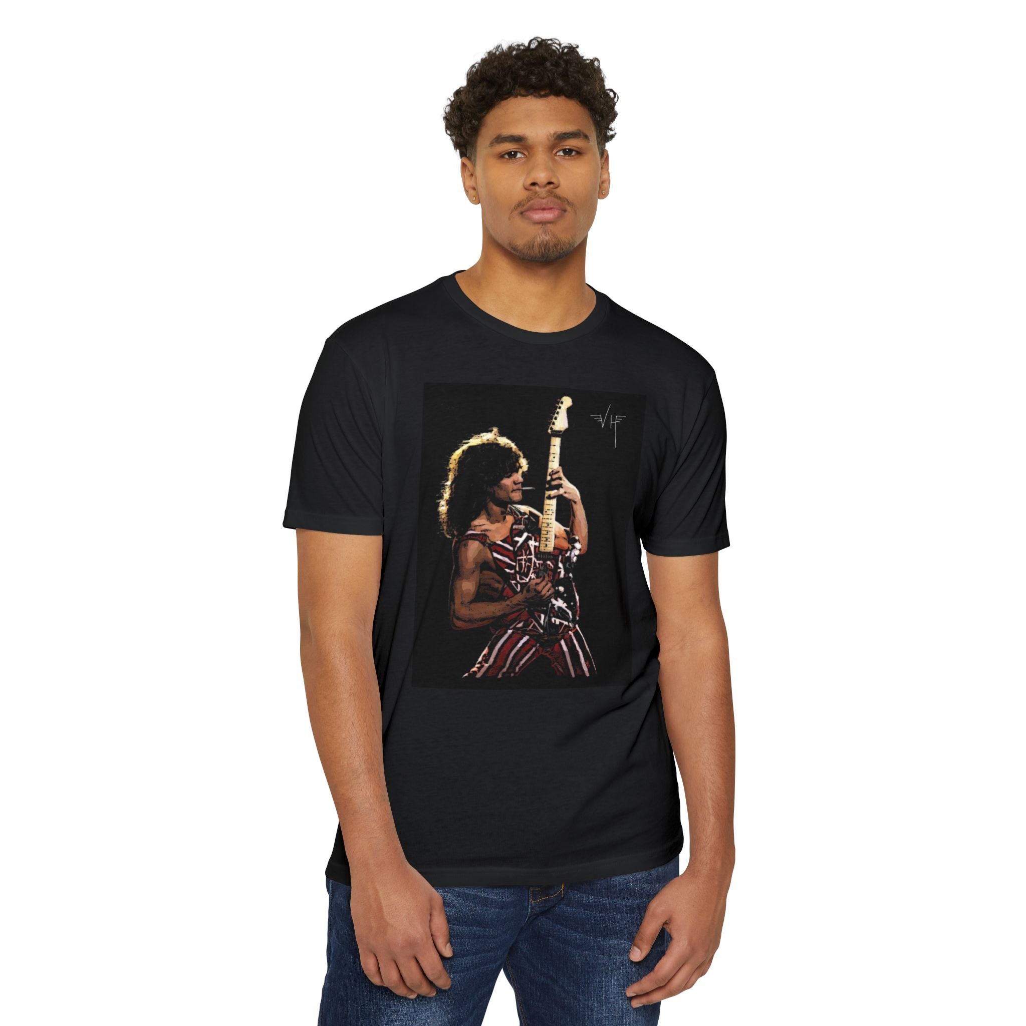 Eddie Van Halen Digital Painting Tribute Tee