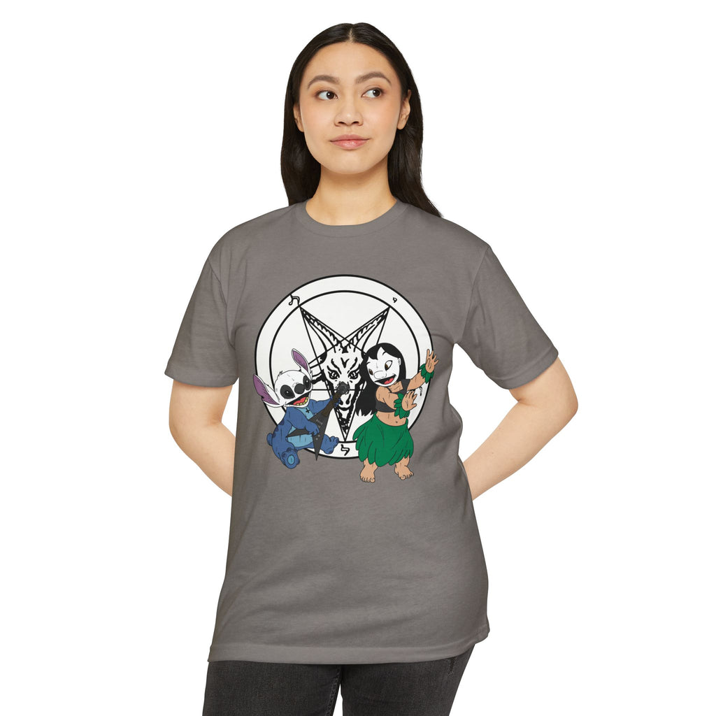 Black Metal Lilo and Stitch Tee