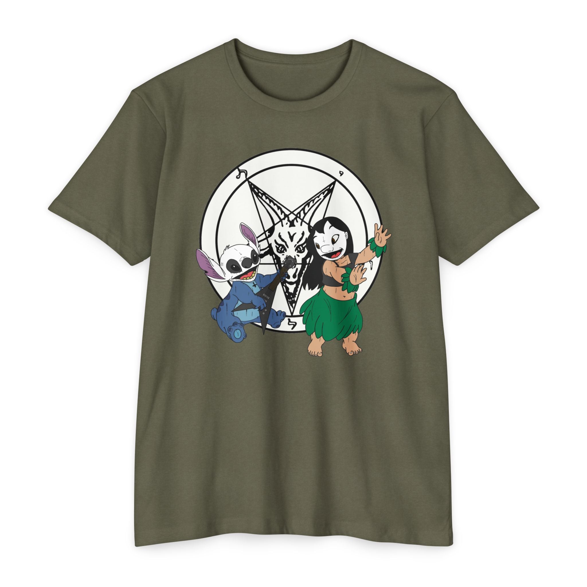 Black Metal Lilo and Stitch Tee