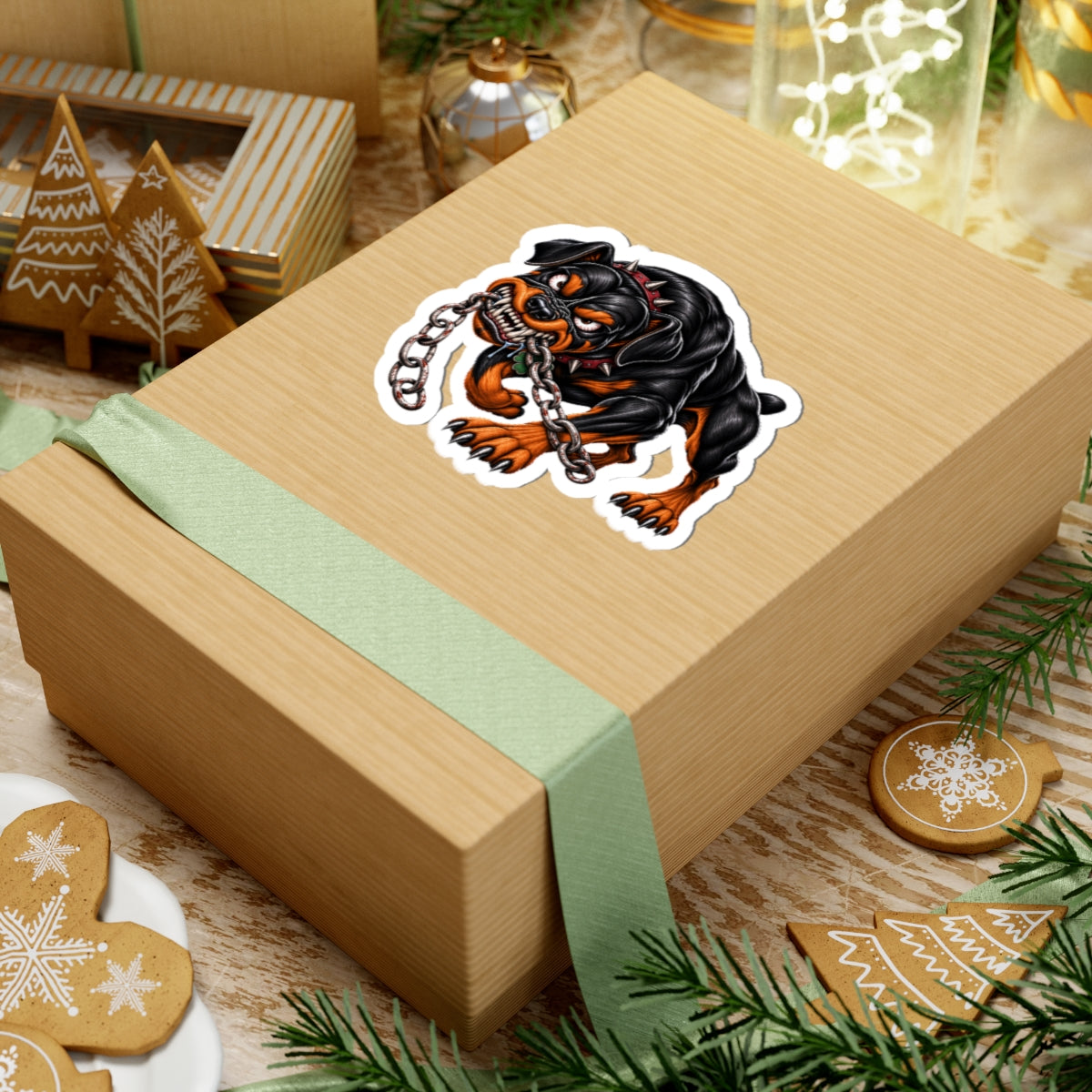 Shootin’ Newton Rottweiler Sticker
