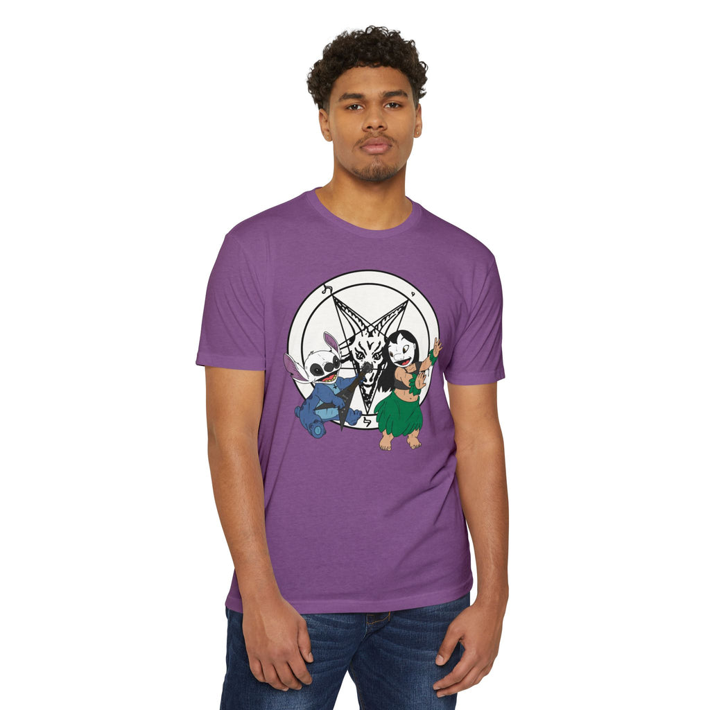 Black Metal Lilo and Stitch Tee