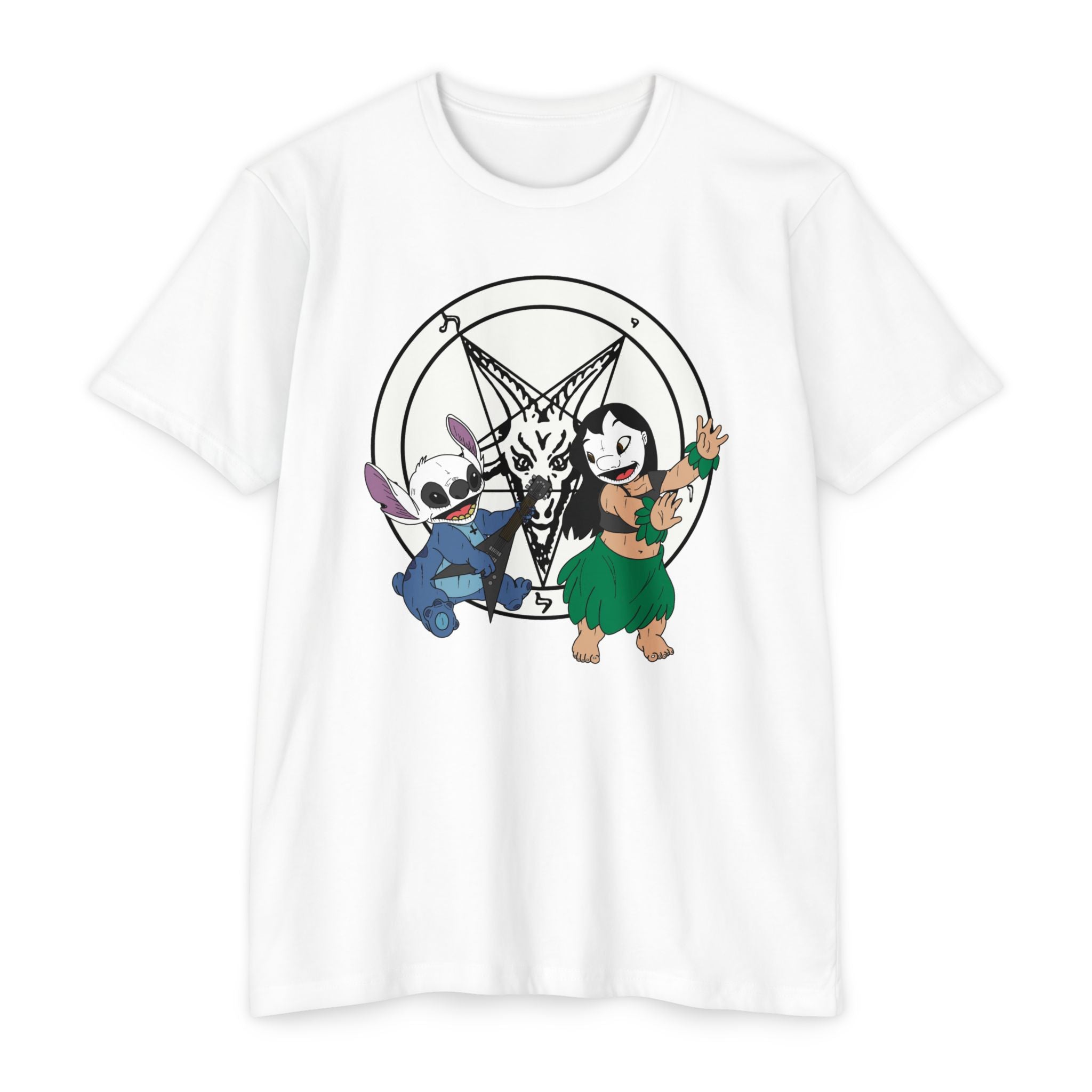 Black Metal Lilo and Stitch Tee