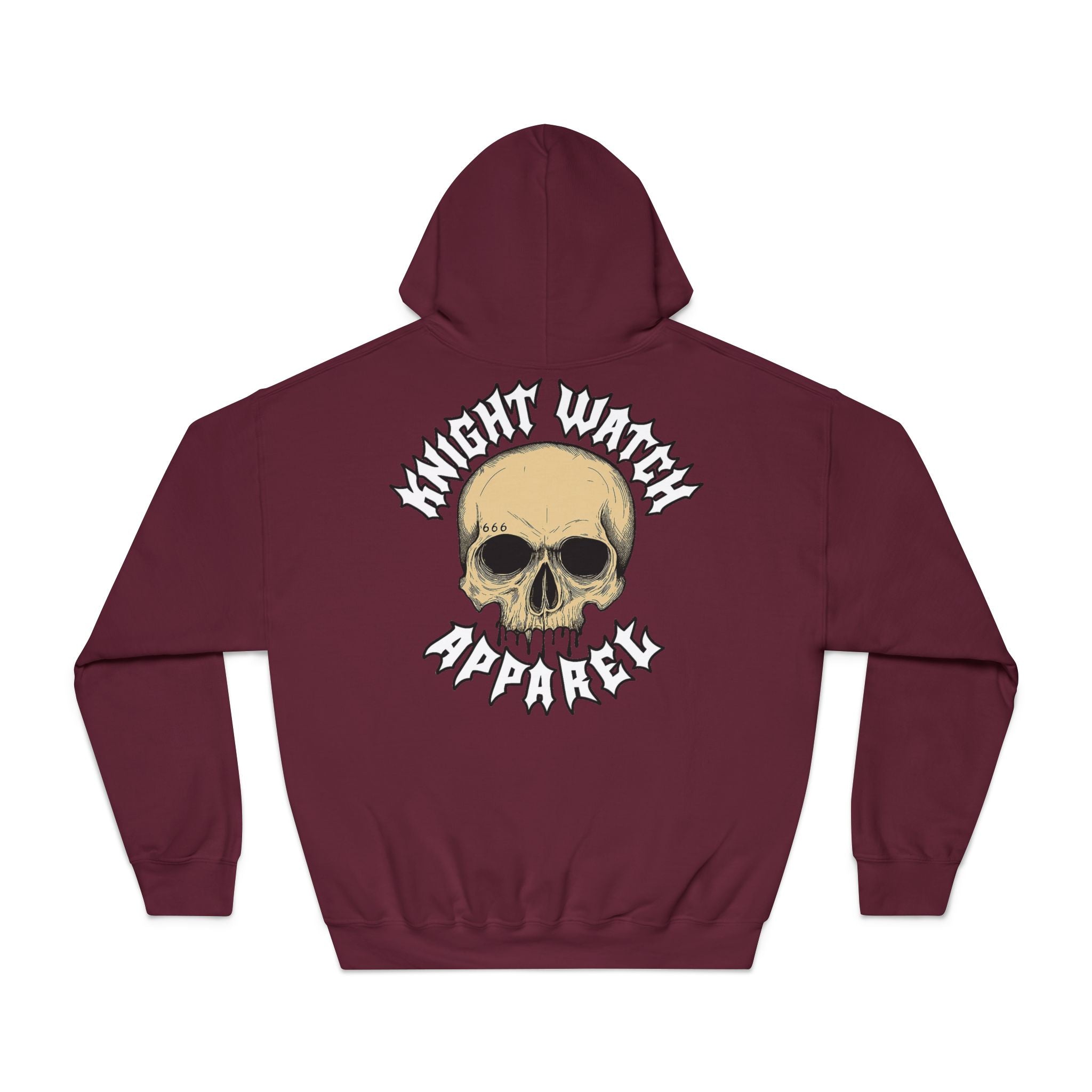 Knight Watch Apparel White Font Logo Hoodie