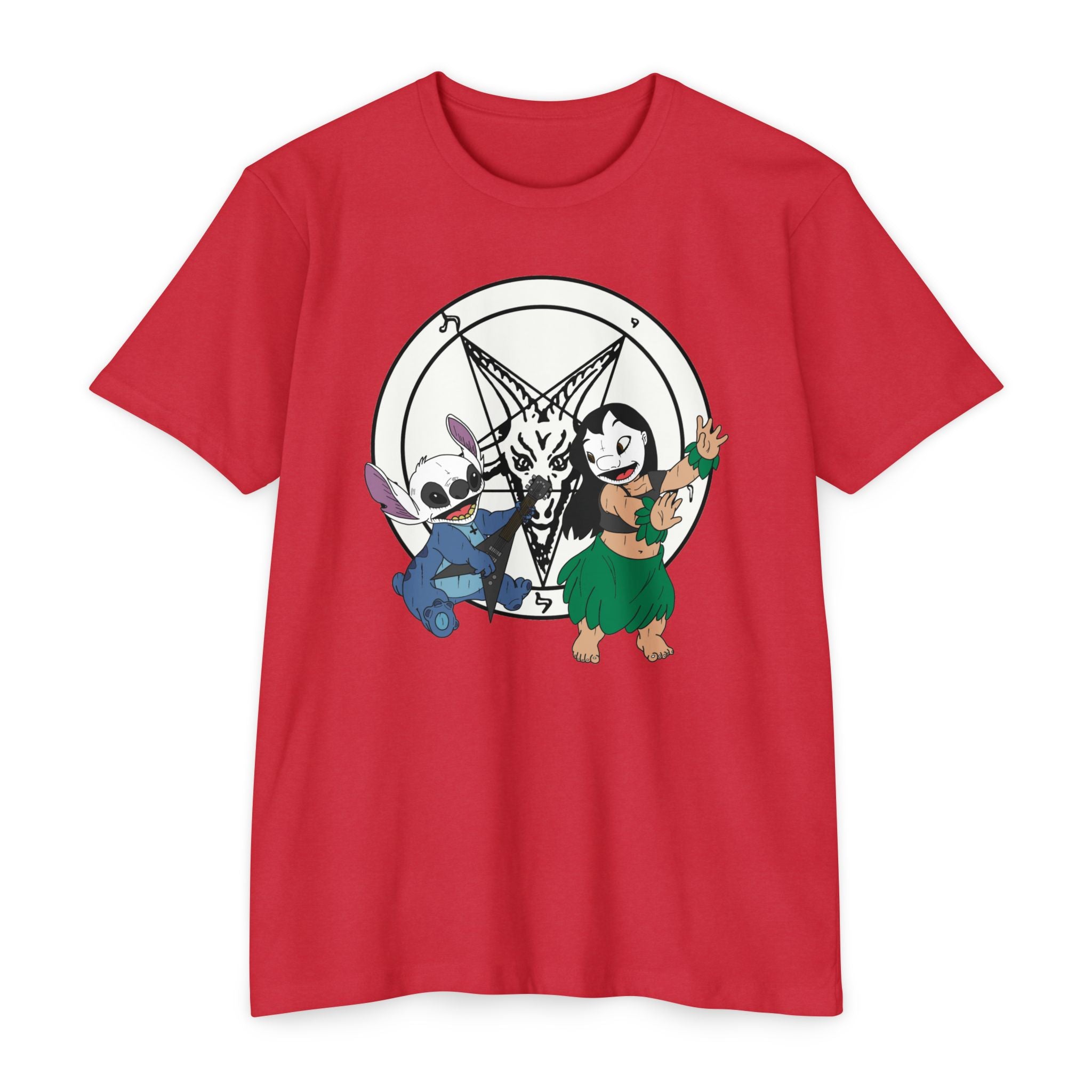 Black Metal Lilo and Stitch Tee