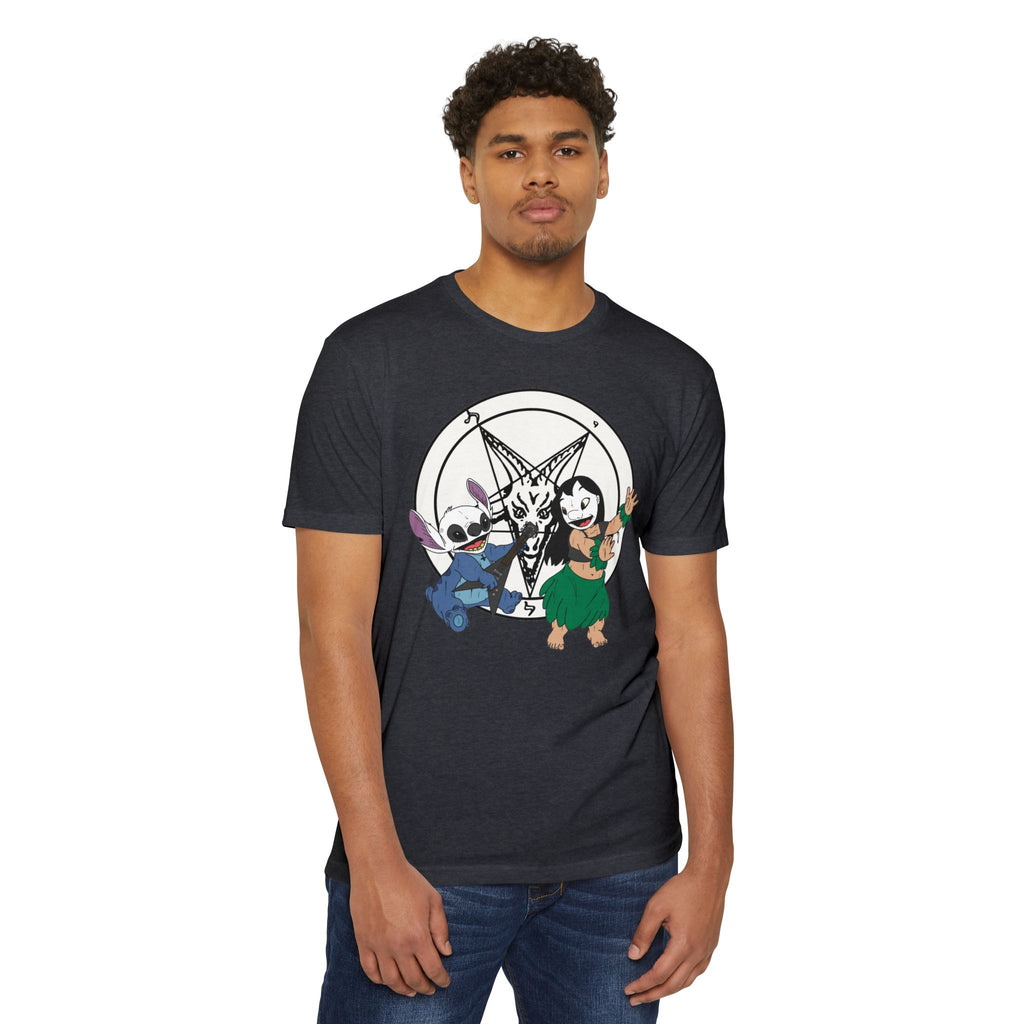 Black Metal Lilo and Stitch Tee