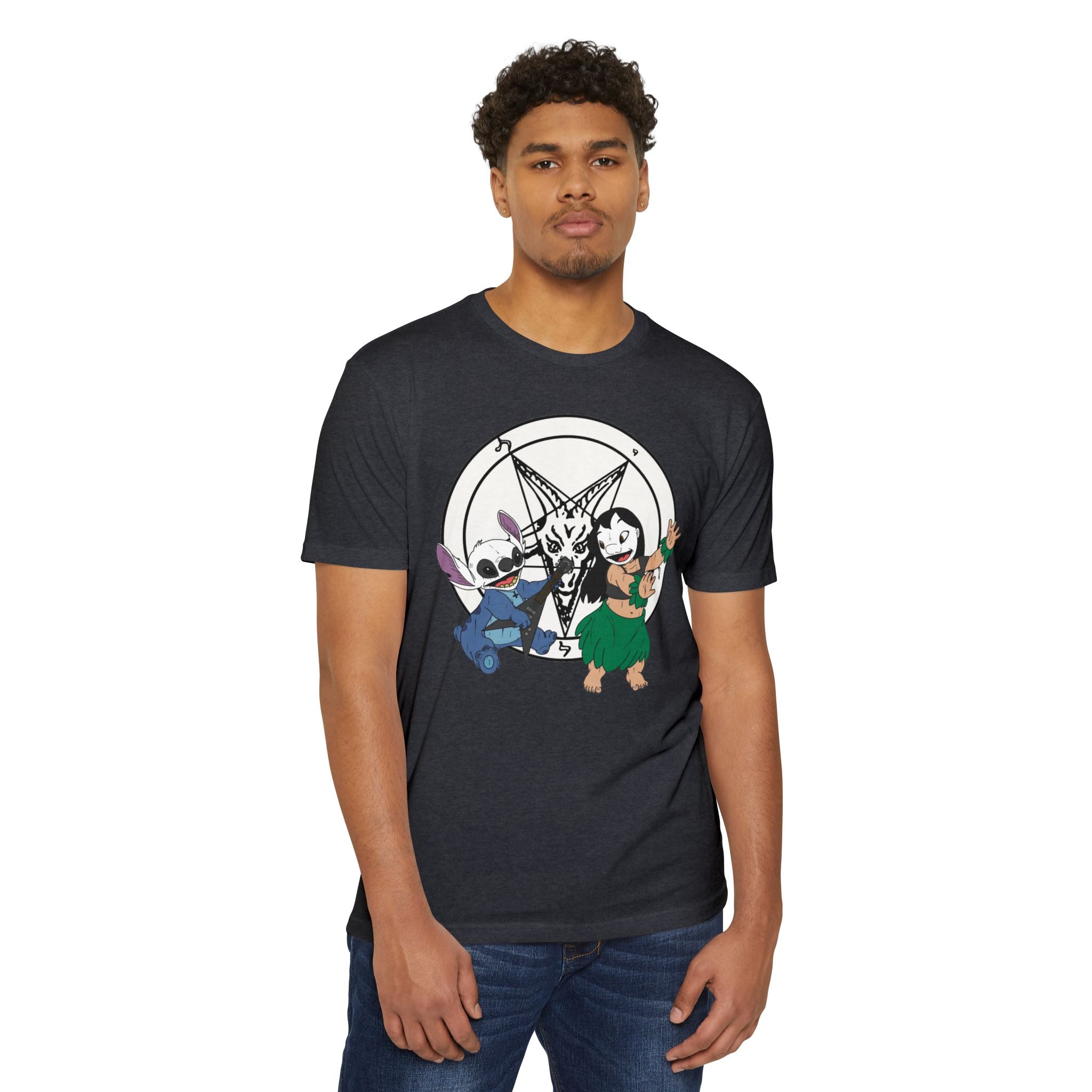 Black Metal Lilo and Stitch Tee
