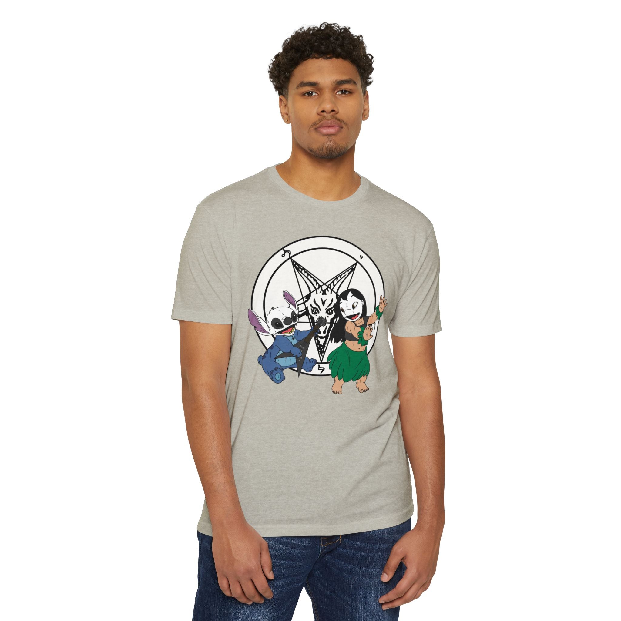 Black Metal Lilo and Stitch Tee