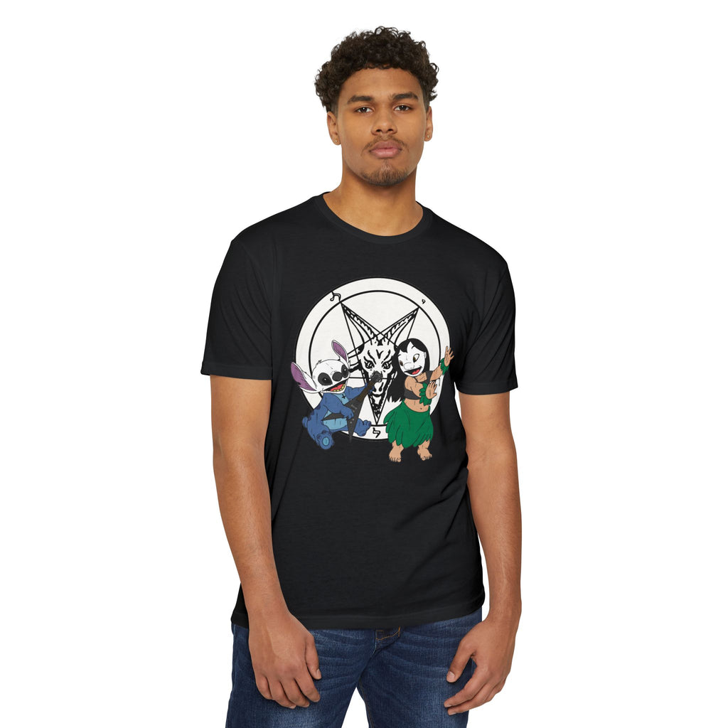 Black Metal Lilo and Stitch Tee