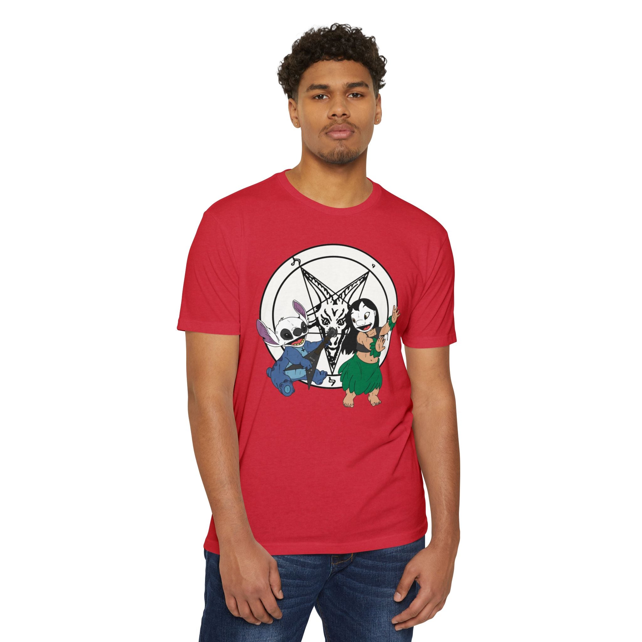 Black Metal Lilo and Stitch Tee