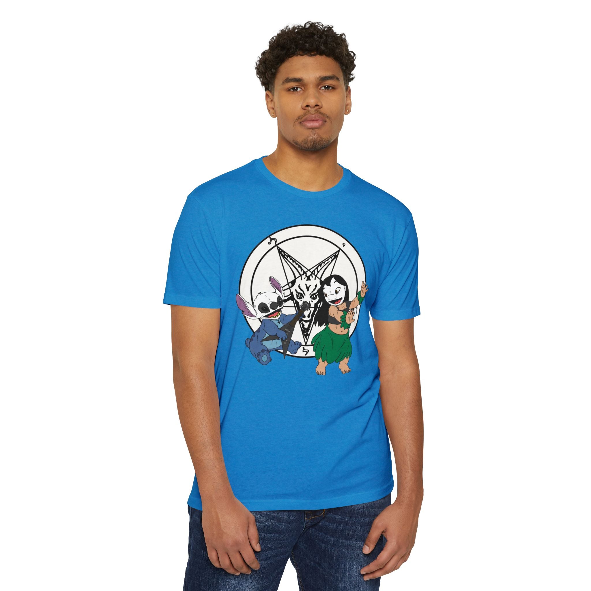 Black Metal Lilo and Stitch Tee